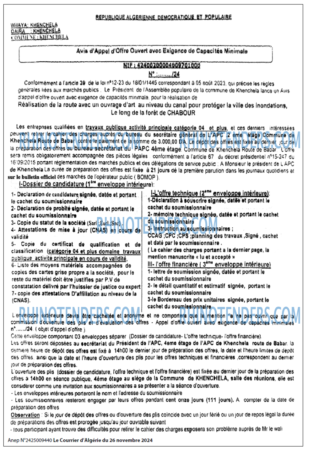 Le Courrier d'Algerie
