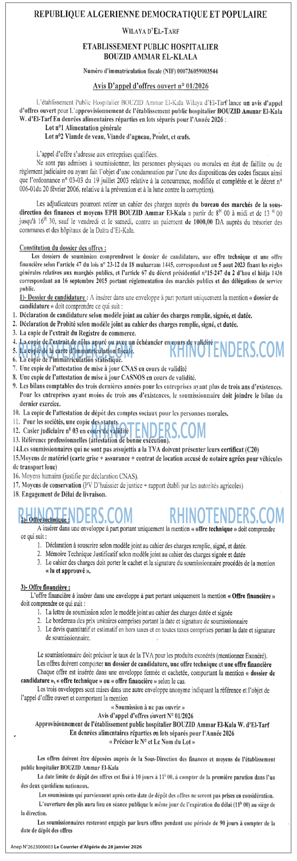 Le Courrier d'Algerie