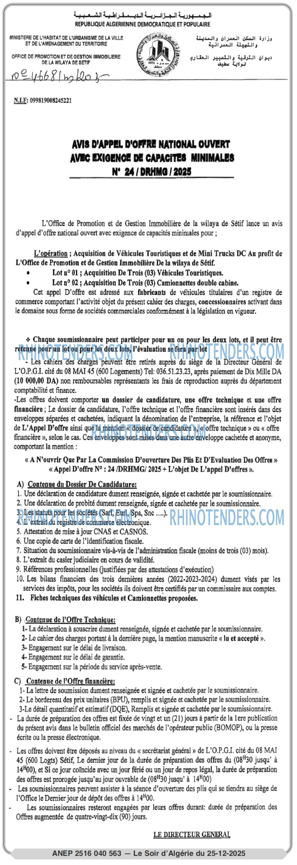 LE SOIR D'ALGERIE