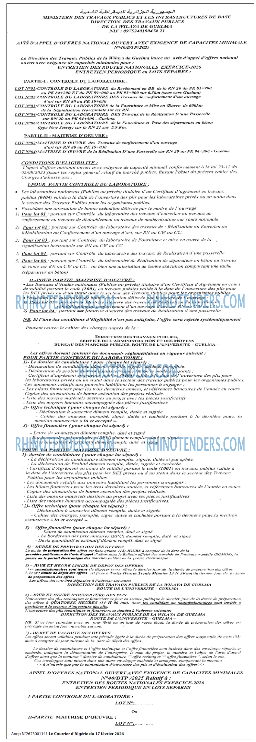 Le Courrier d'Algerie