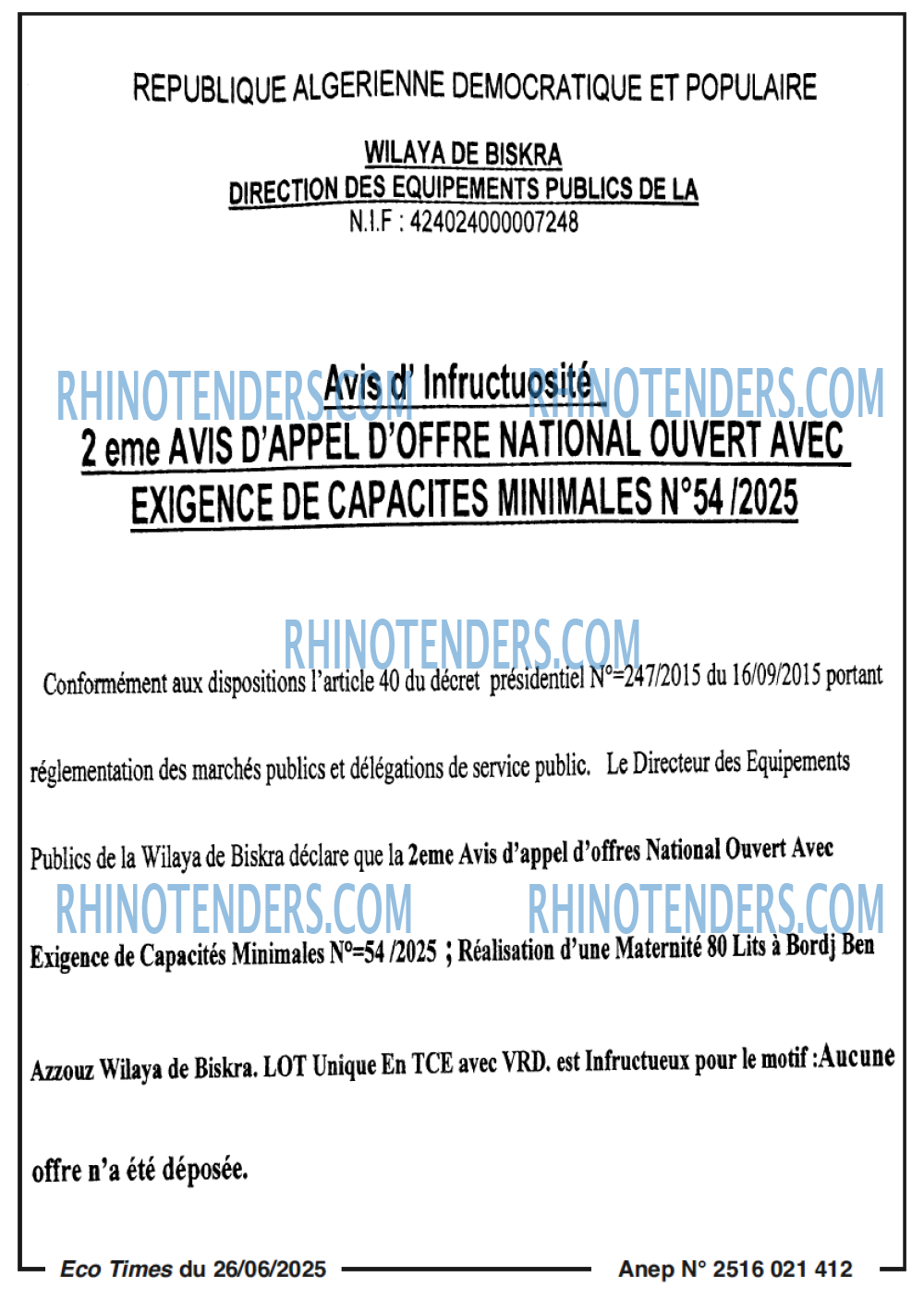 SEYBOUSSE TIMES