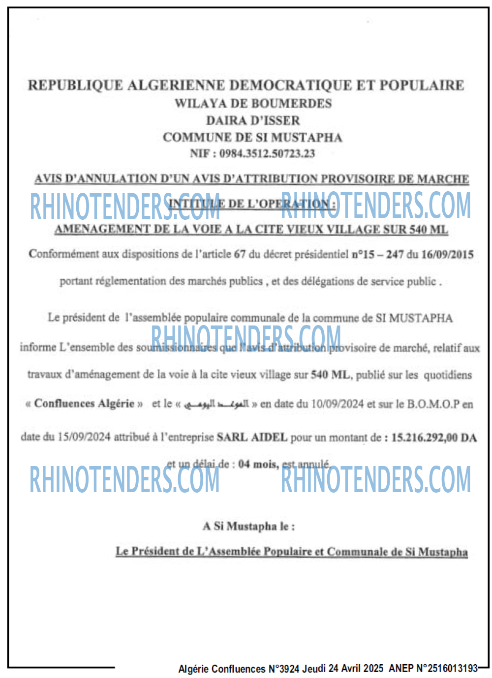 Algerie Confluence