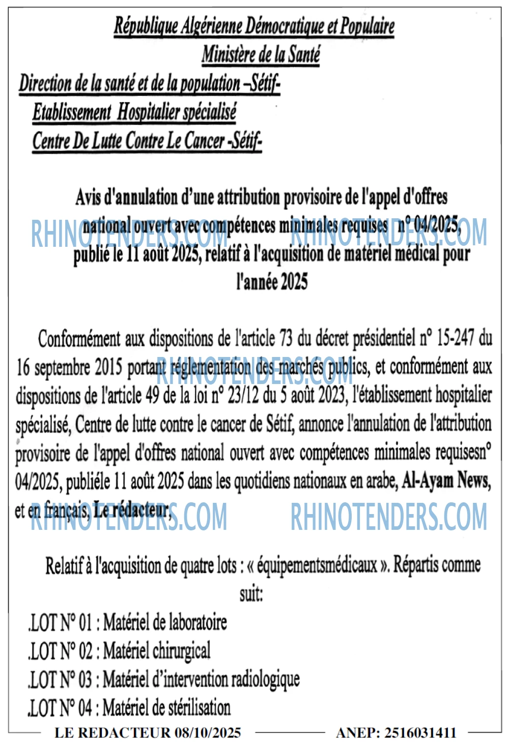 LE REDACTEUR