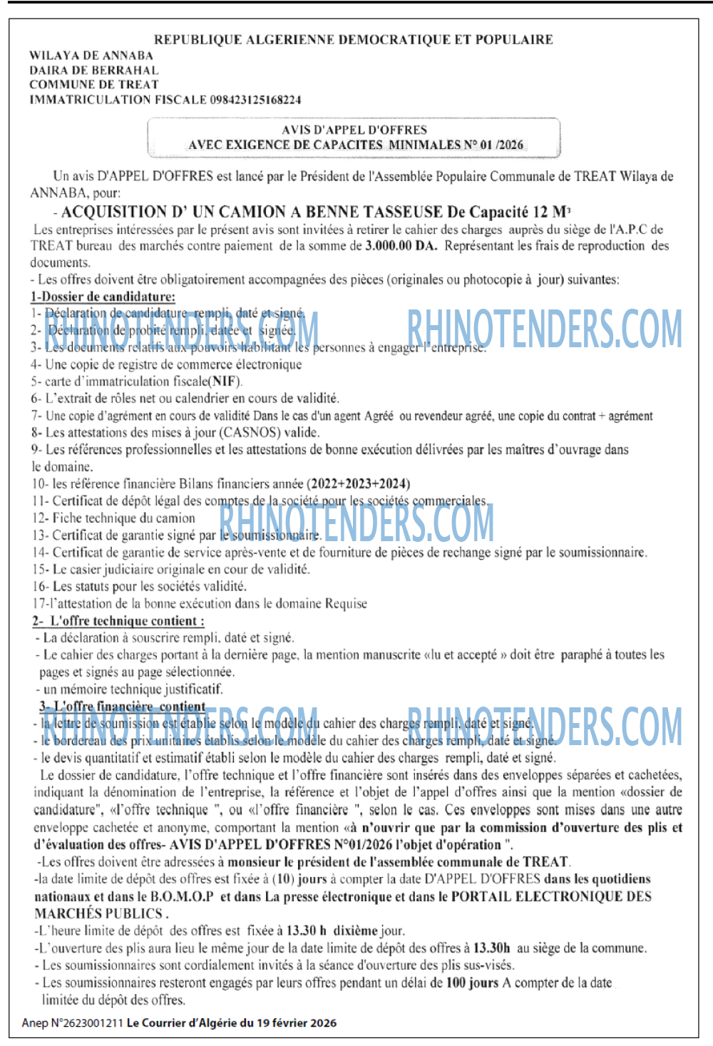 Le Courrier d'Algerie