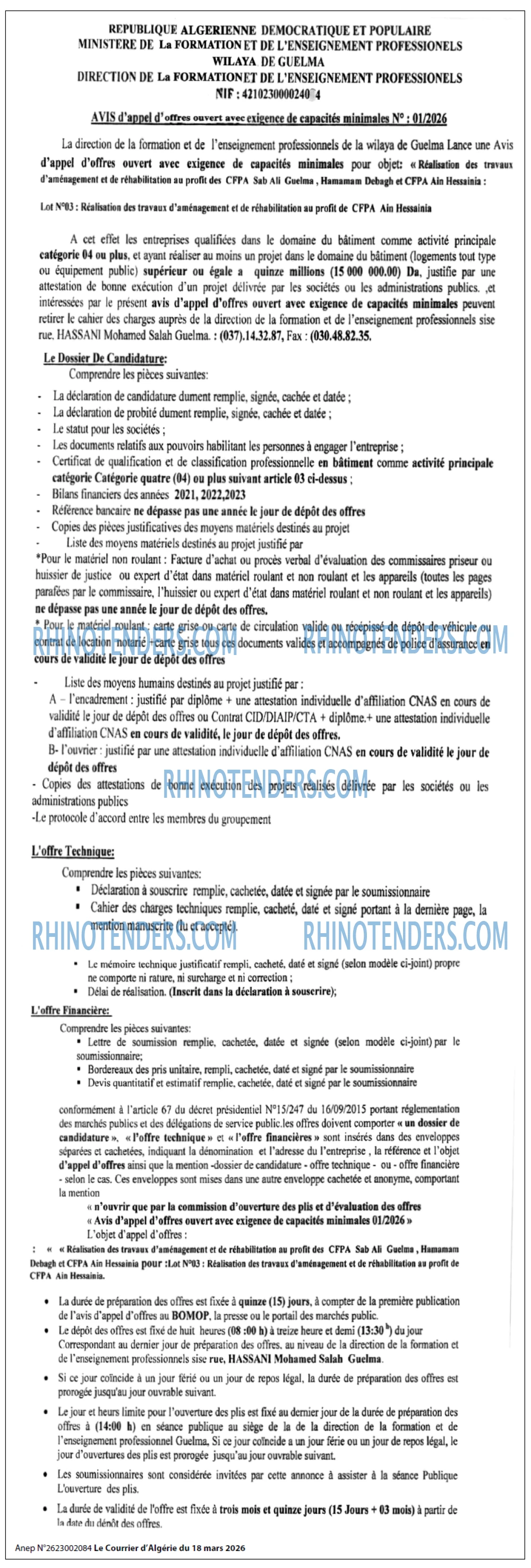 Le Courrier d'Algerie