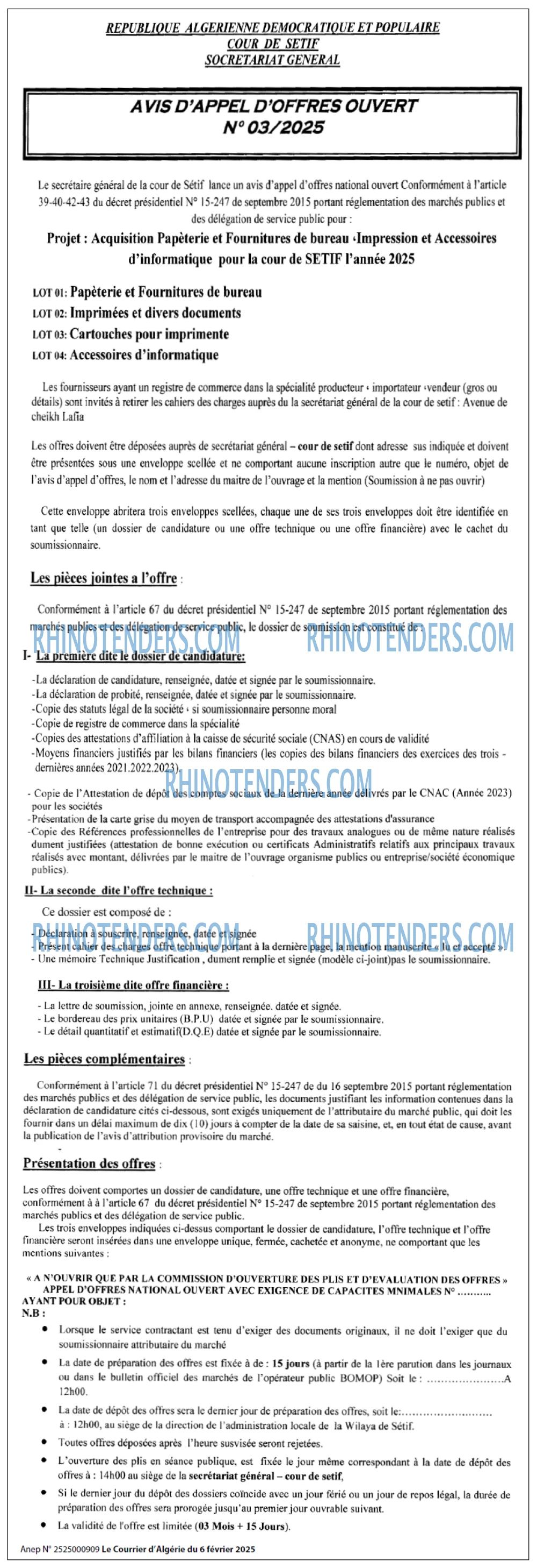 Le Courrier d'Algerie