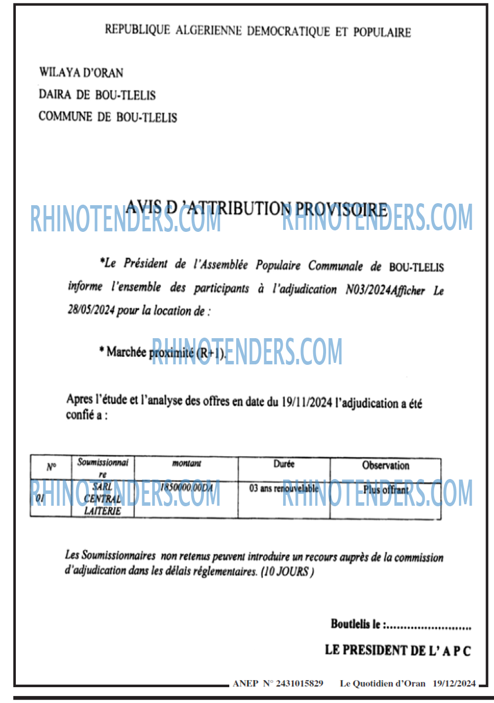 Le Quotidien d'Oran