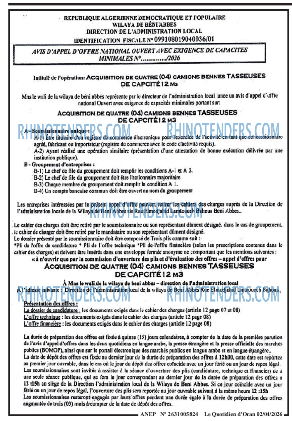 Le Quotidien d'Oran