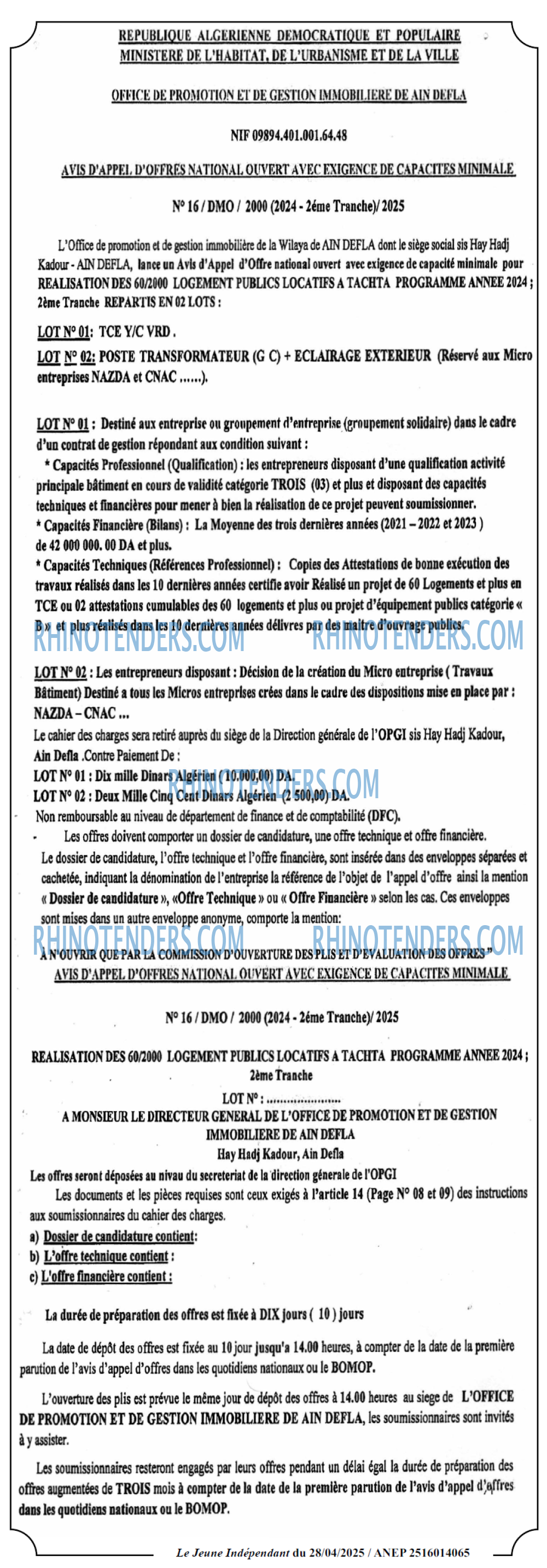Le jeune indépendant
