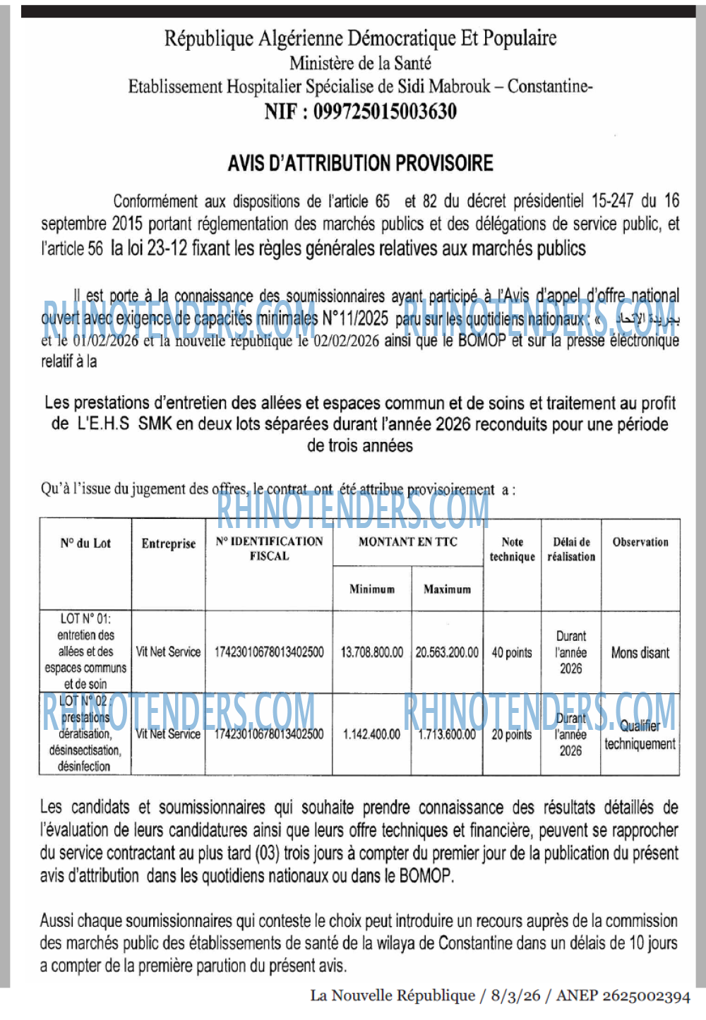NOUVELLE REPUBLIQUE