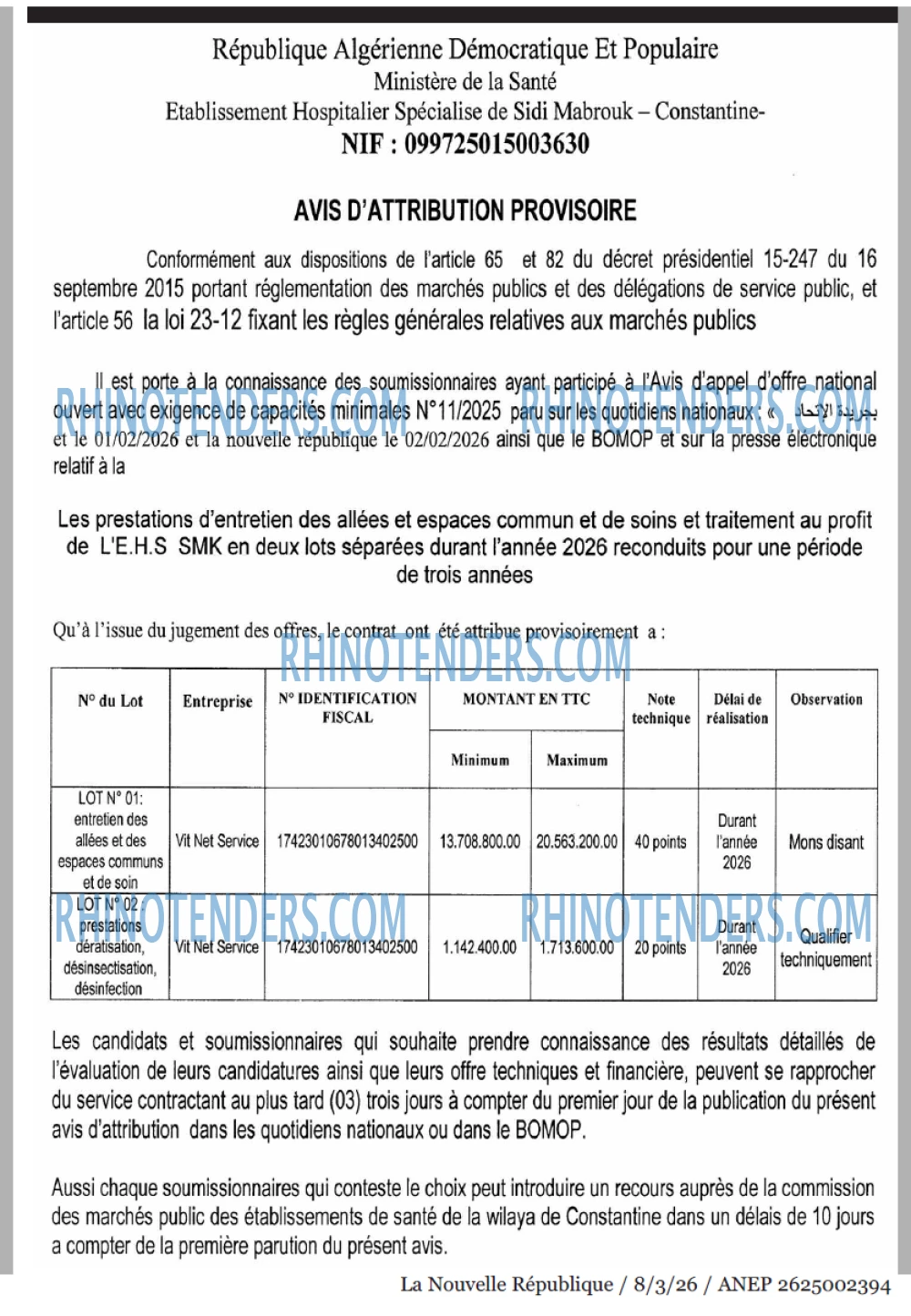 NOUVELLE REPUBLIQUE