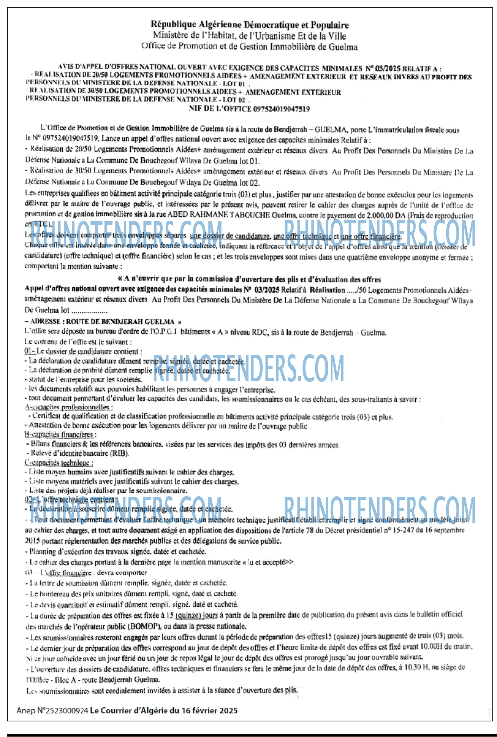 Le Courrier d'Algerie
