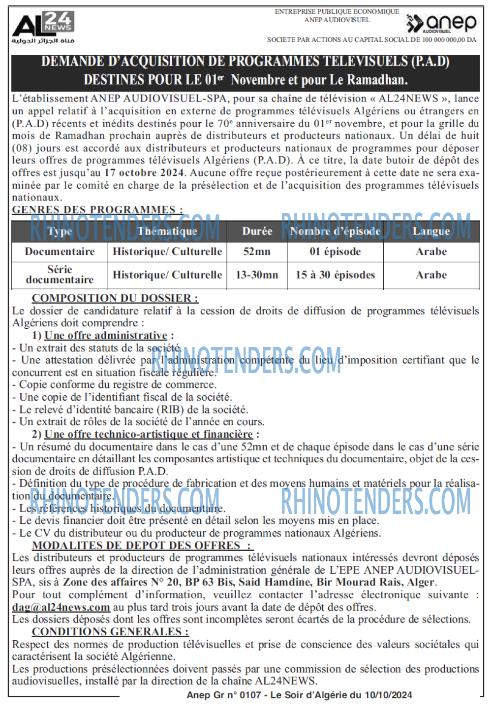 LE SOIR D'ALGERIE