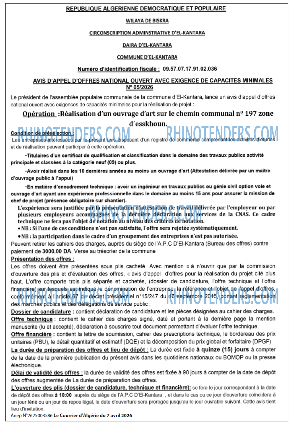 Le Courrier d'Algerie