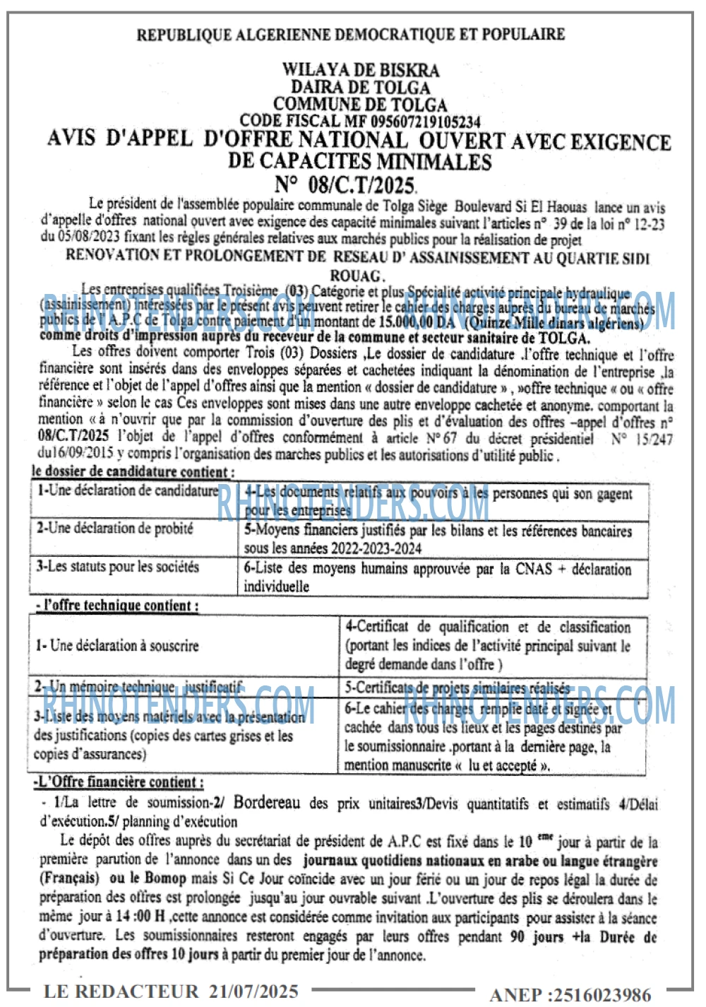 LE REDACTEUR