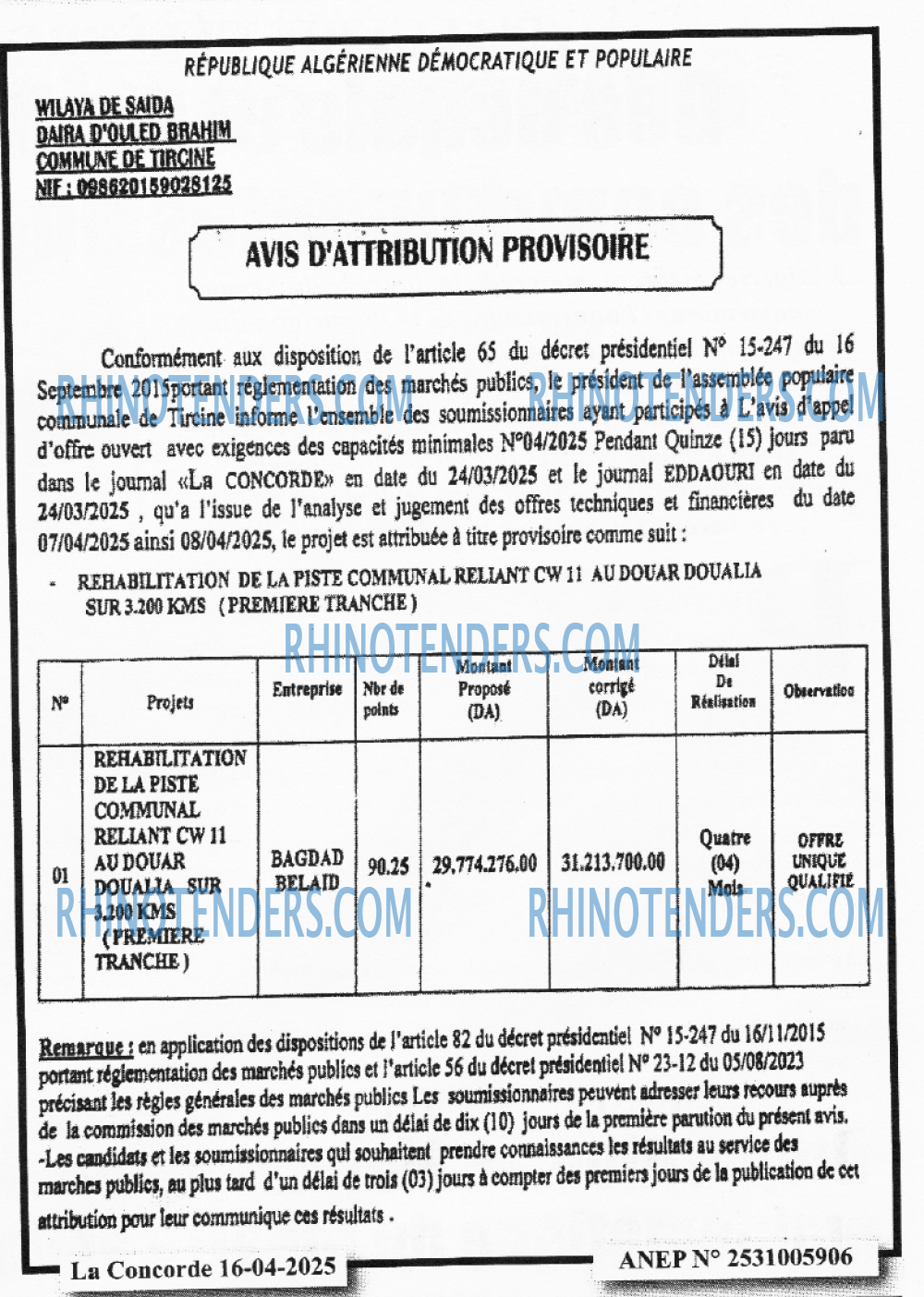 LA DEPECHE DE KABYLIE