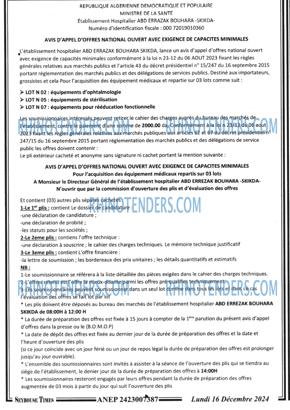 SEYBOUSSE TIMES