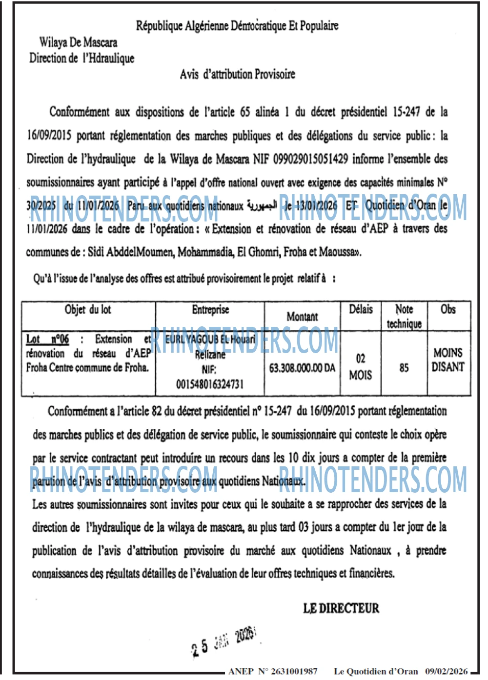 Le Quotidien d'Oran