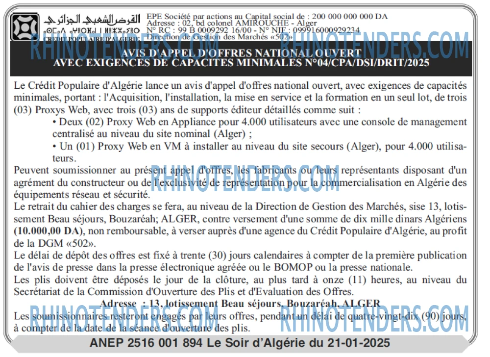LE SOIR D'ALGERIE