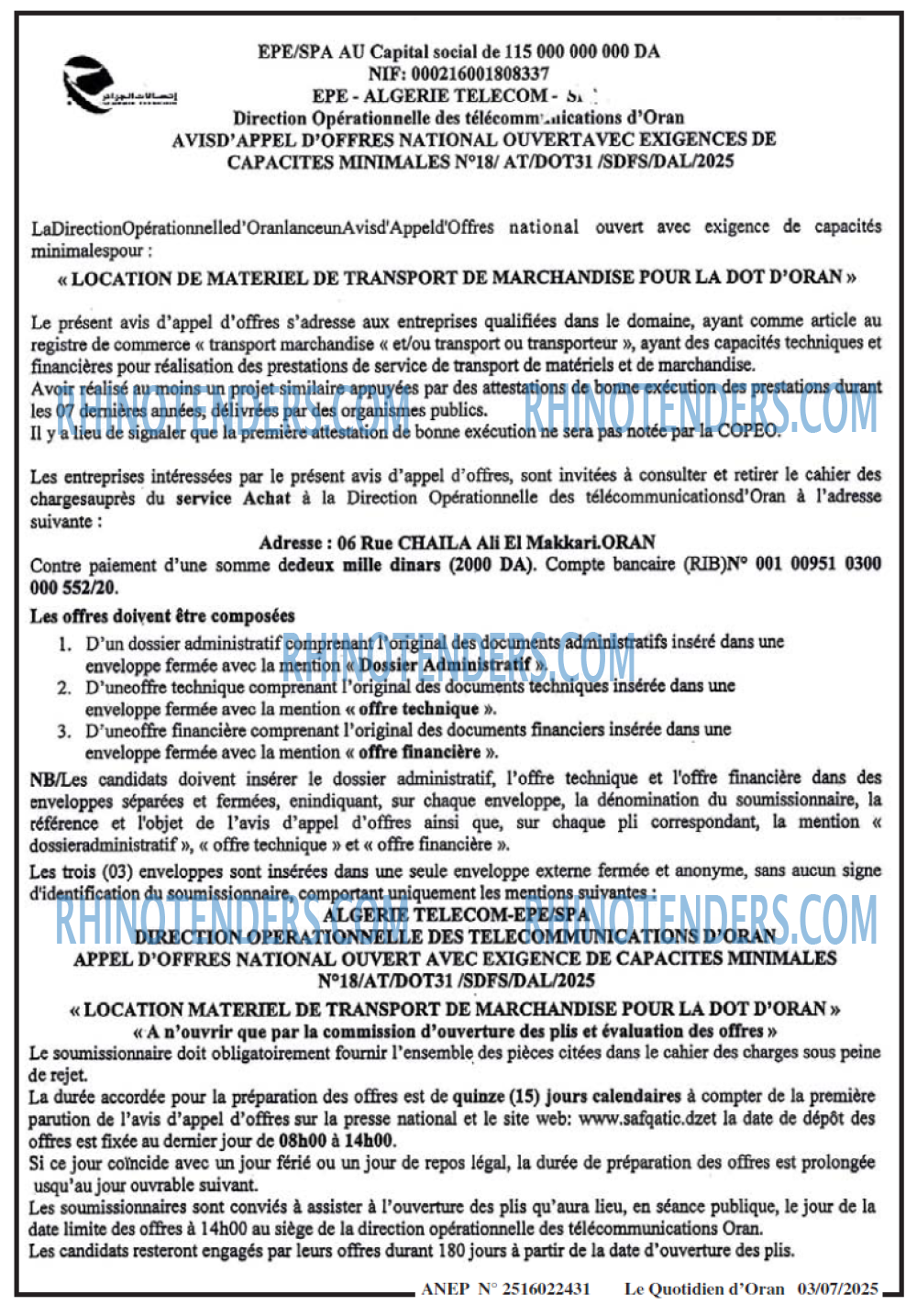 Le Quotidien d'Oran