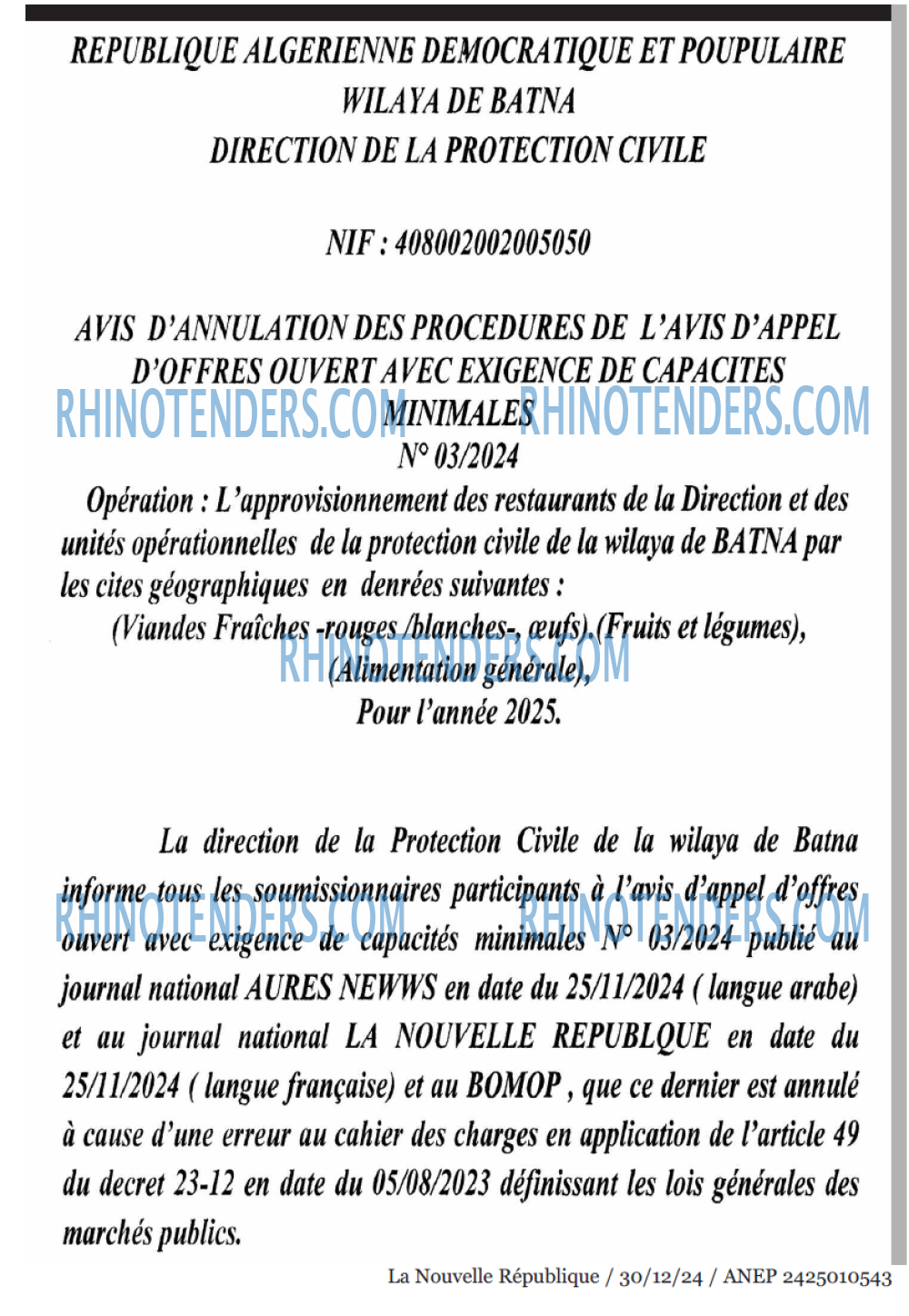 NOUVELLE REPUBLIQUE