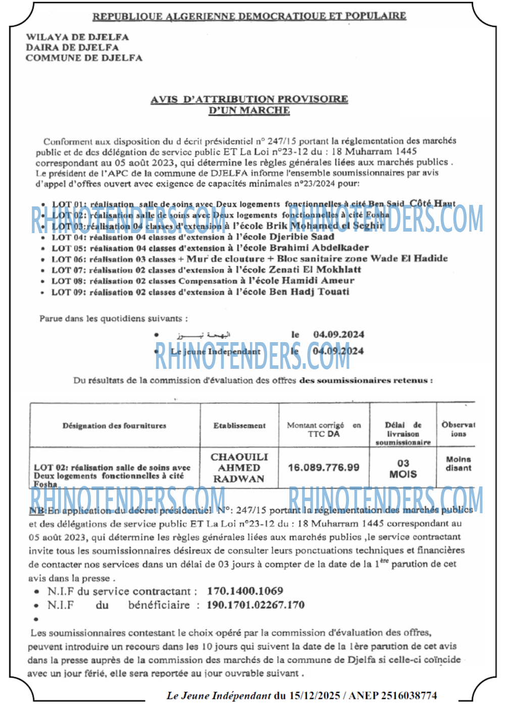 Jeune Independant