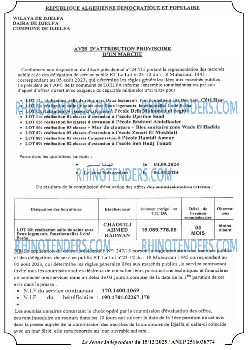 Jeune Independant