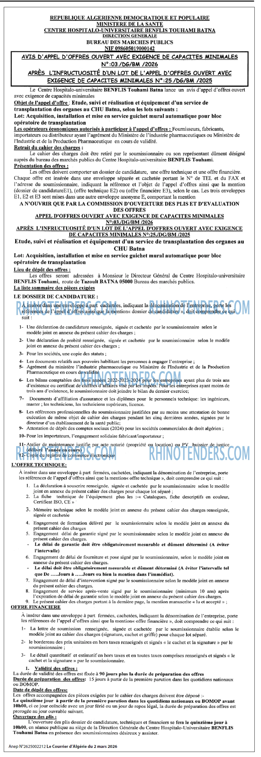 Le Courrier d'Algerie