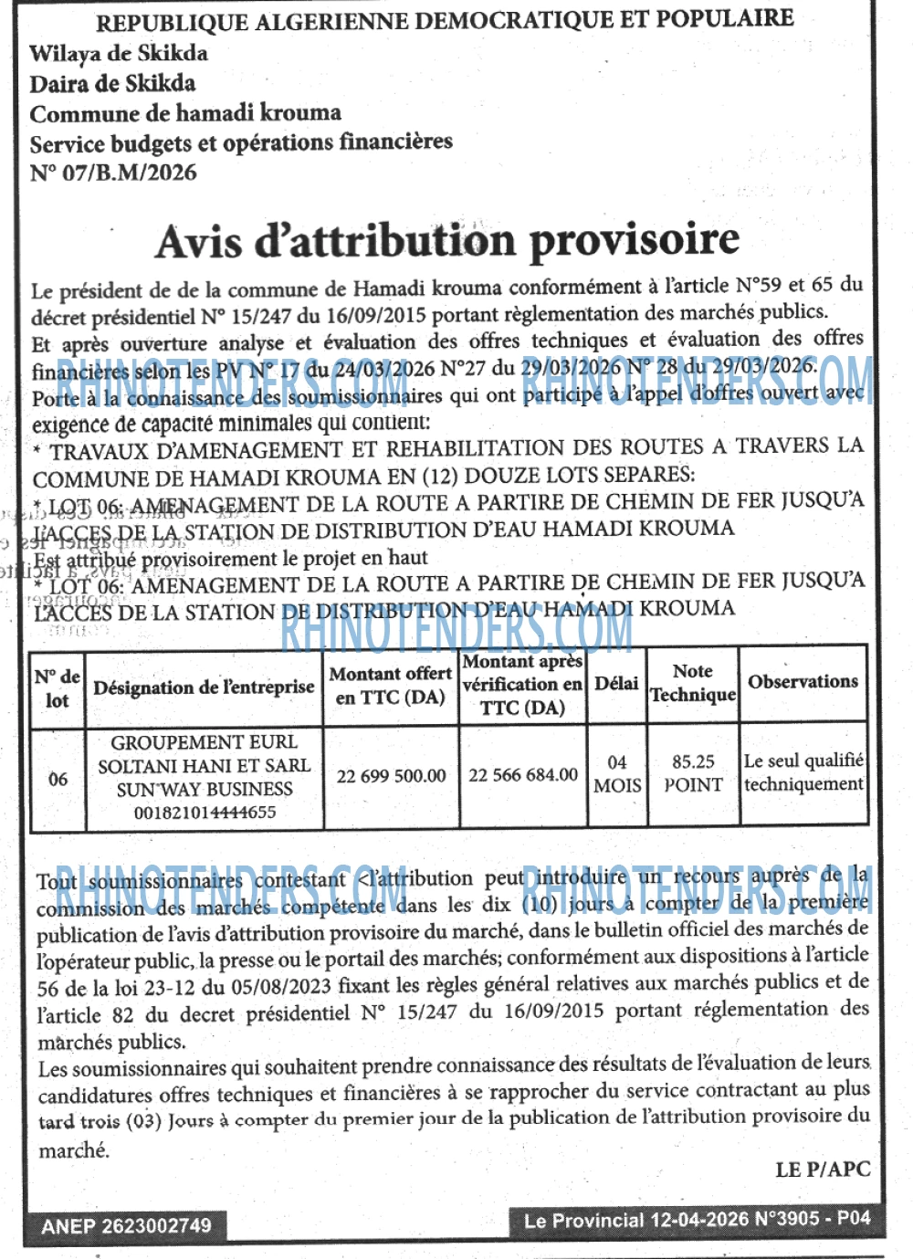 LE PROVINCIAL