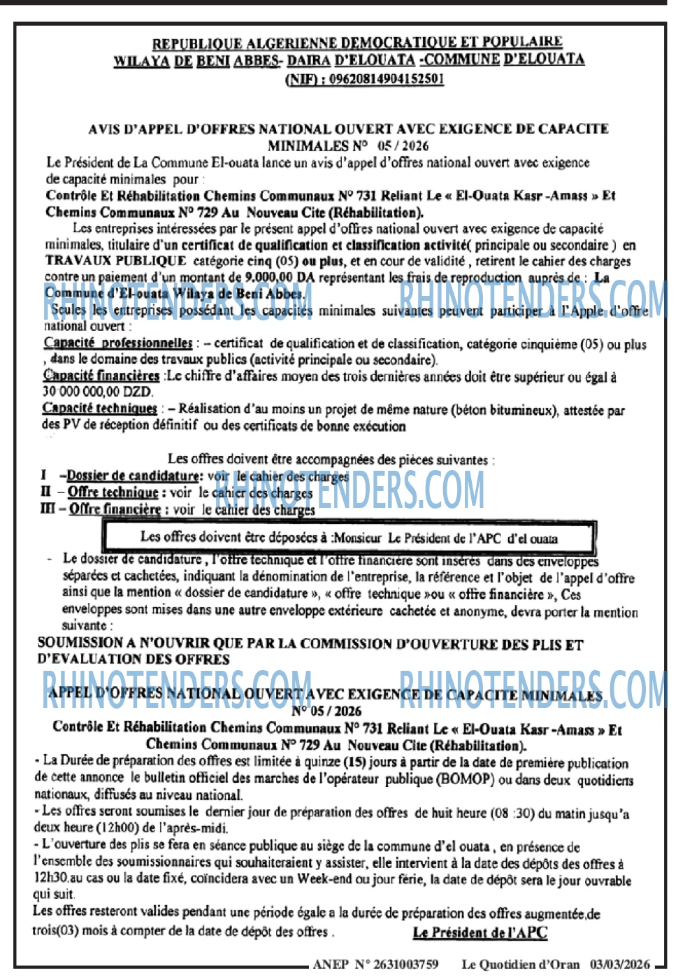 Le Quotidien d'Oran
