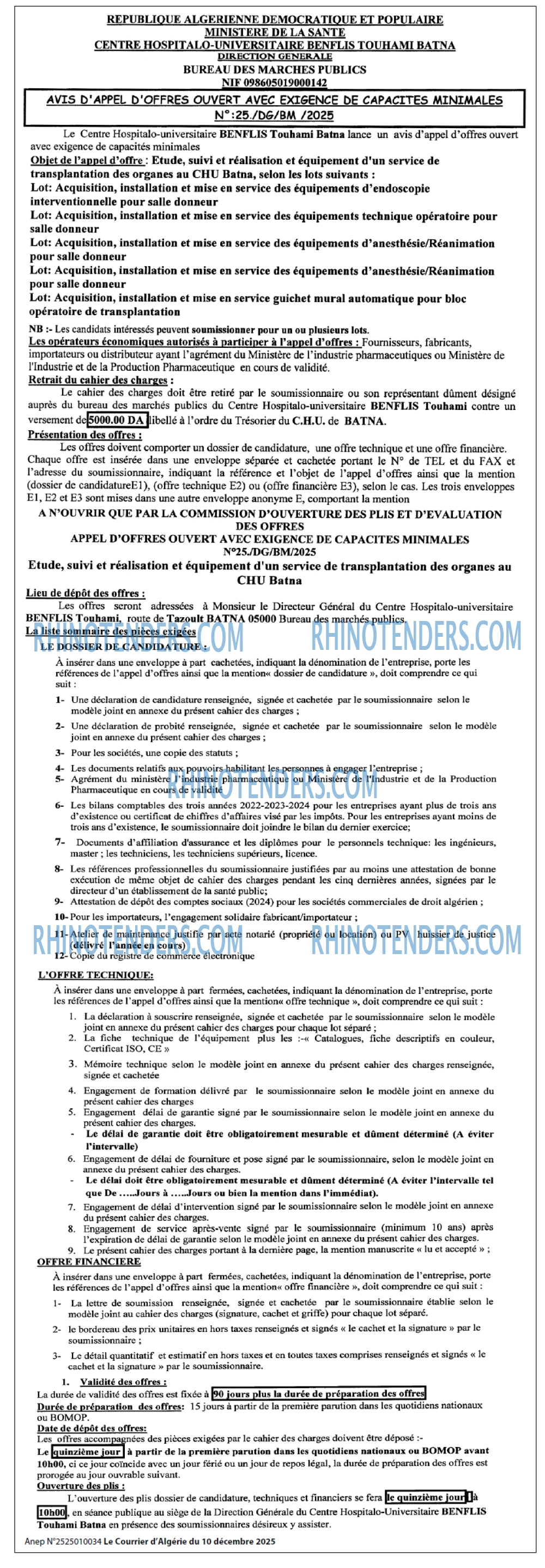 Le Courrier d'Algerie
