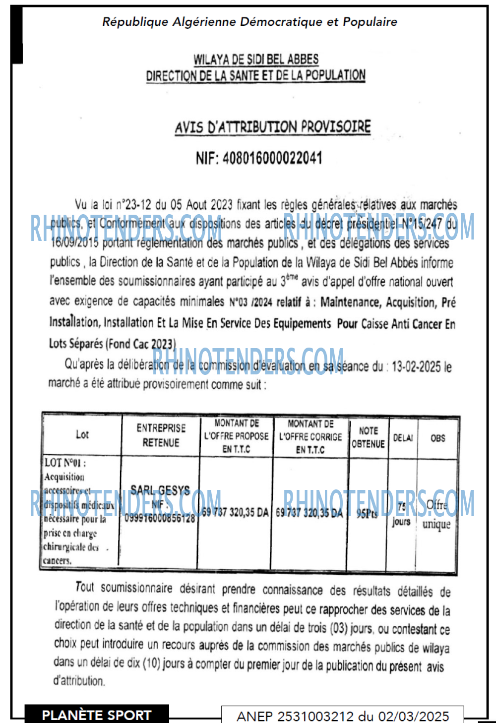 PLANETE SPORT