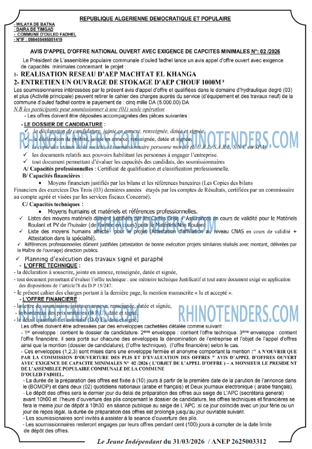 Jeune Independant
