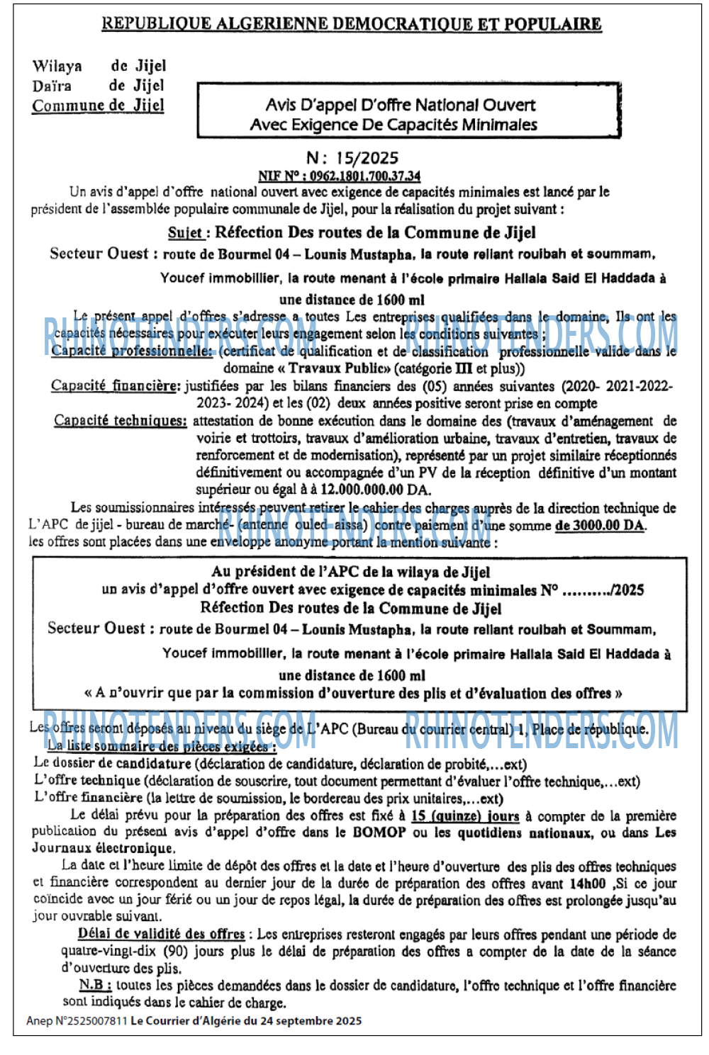 Le Courrier d'Algerie