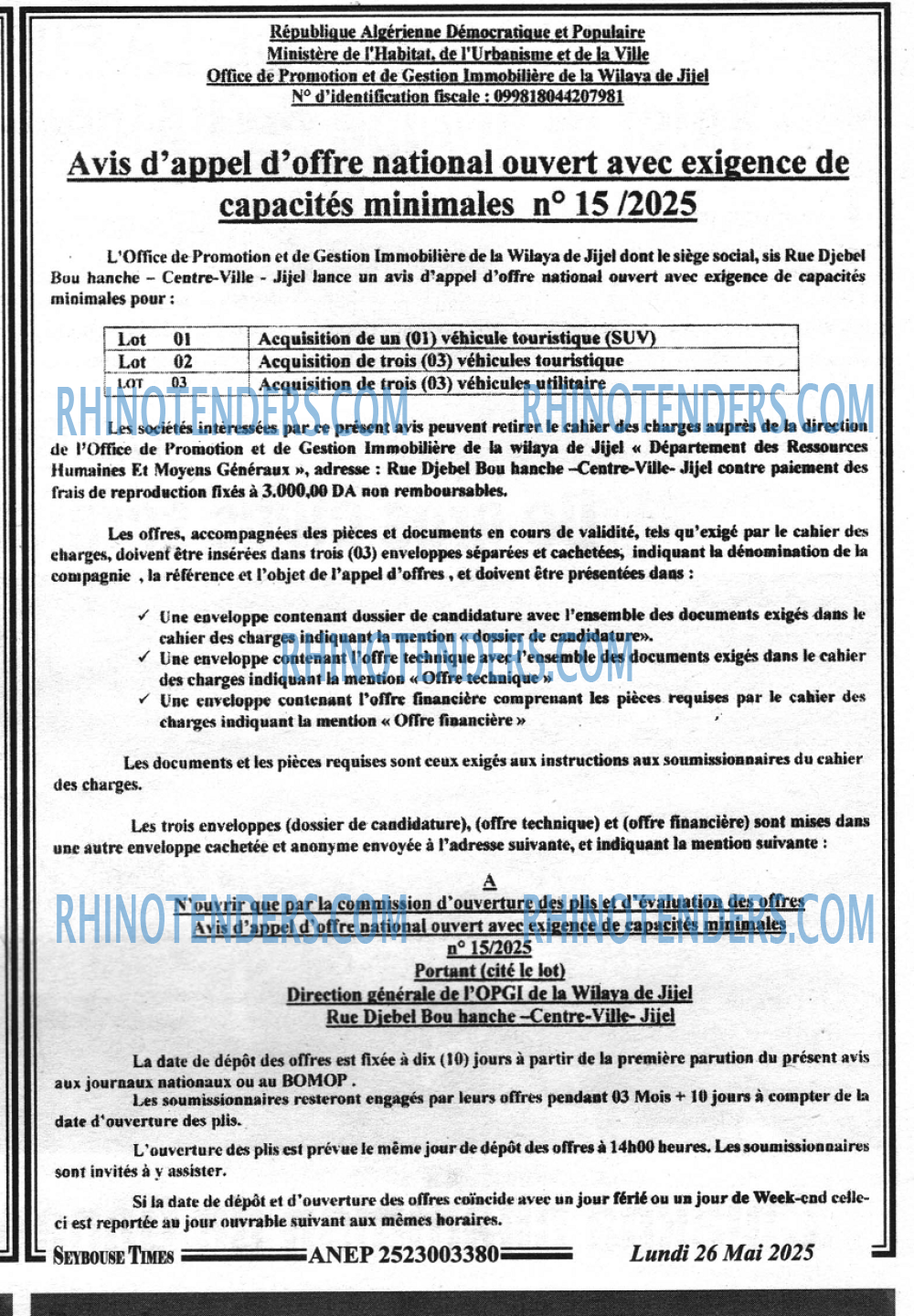 SEYBOUSSE TIMES