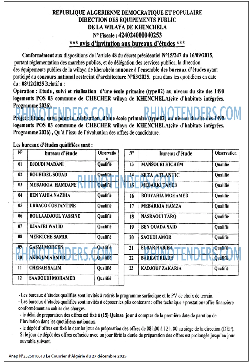 Le Courrier d'Algerie