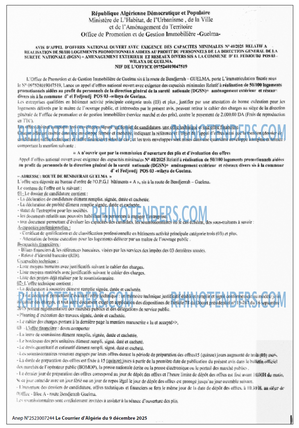 Le Courrier d'Algerie