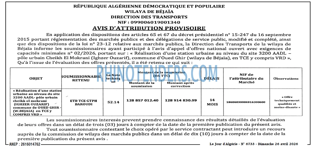 Le Jour d'Algérie