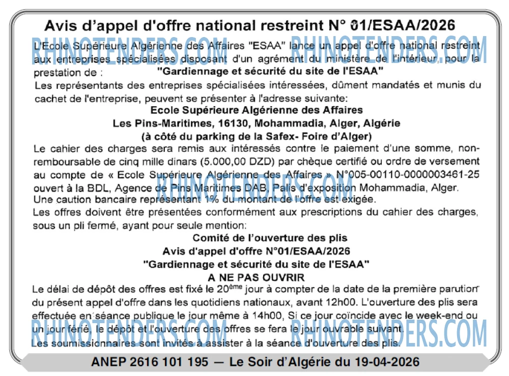 LE SOIR D'ALGERIE
