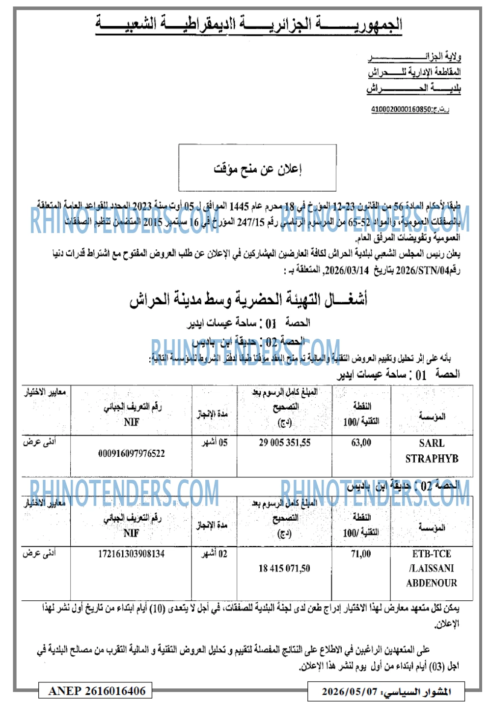 المشوار السياسي