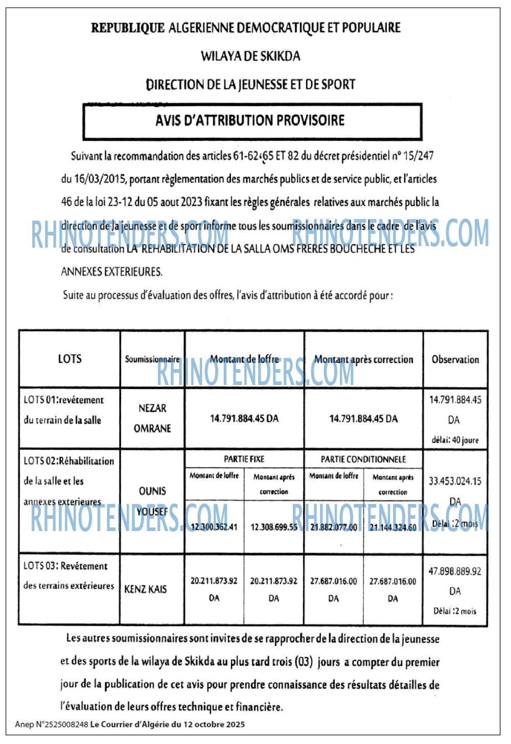 Le Courrier d'Algerie