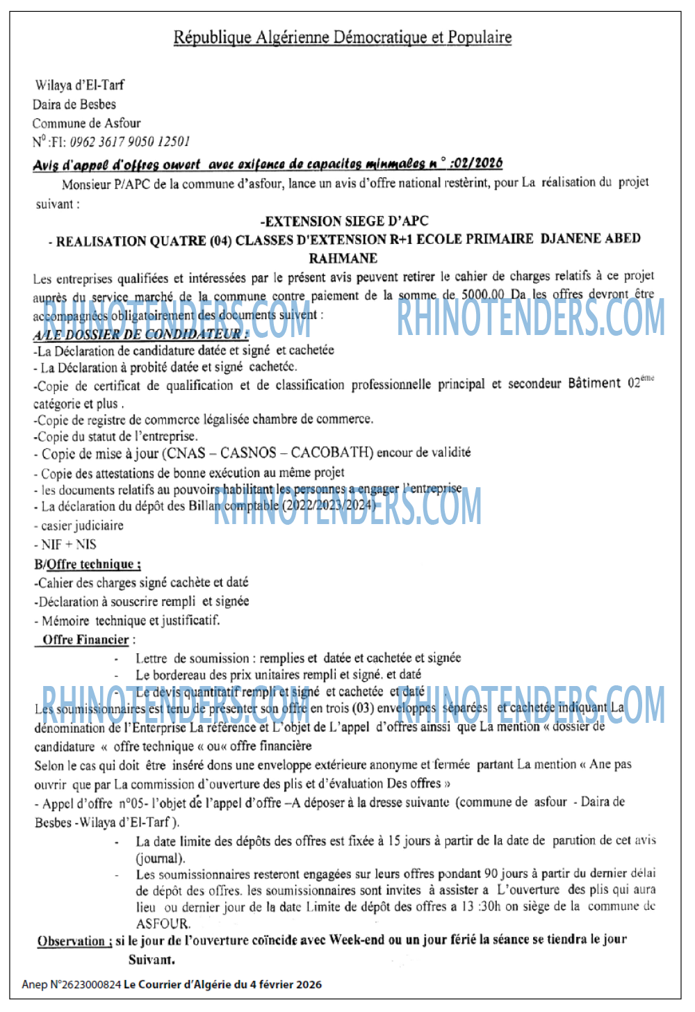 Le Courrier d'Algerie