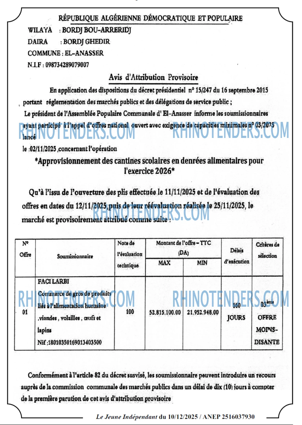Jeune Independant