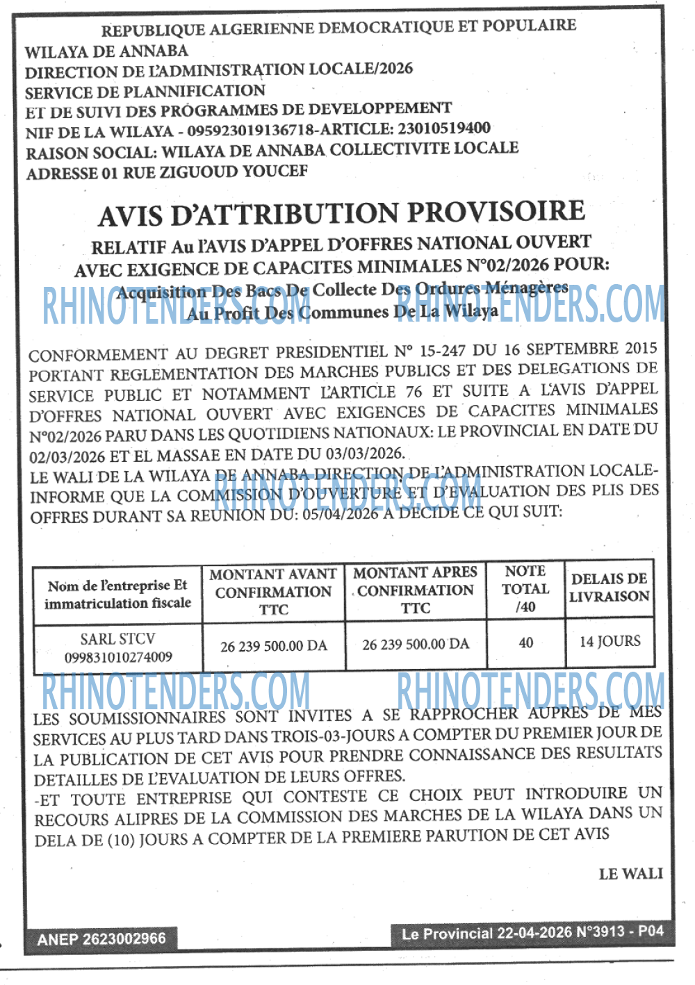 LE PROVINCIAL
