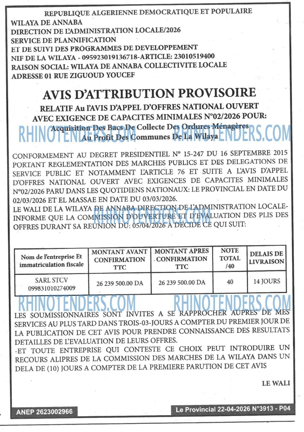 LE PROVINCIAL