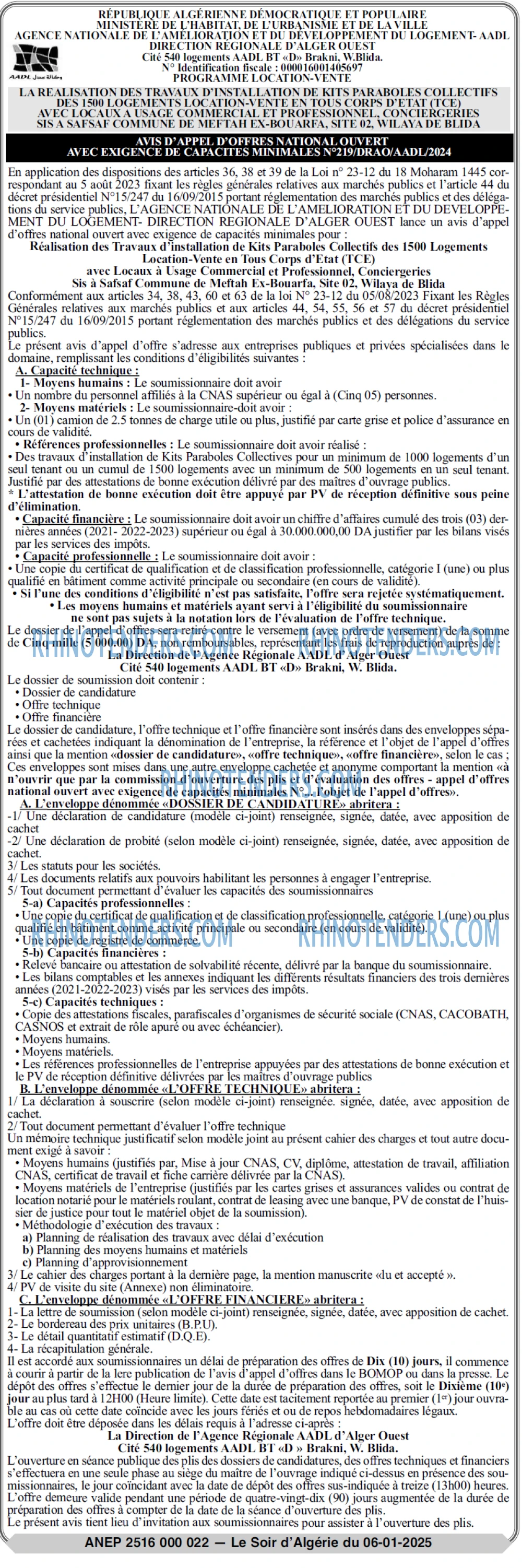 LE SOIR D'ALGERIE
