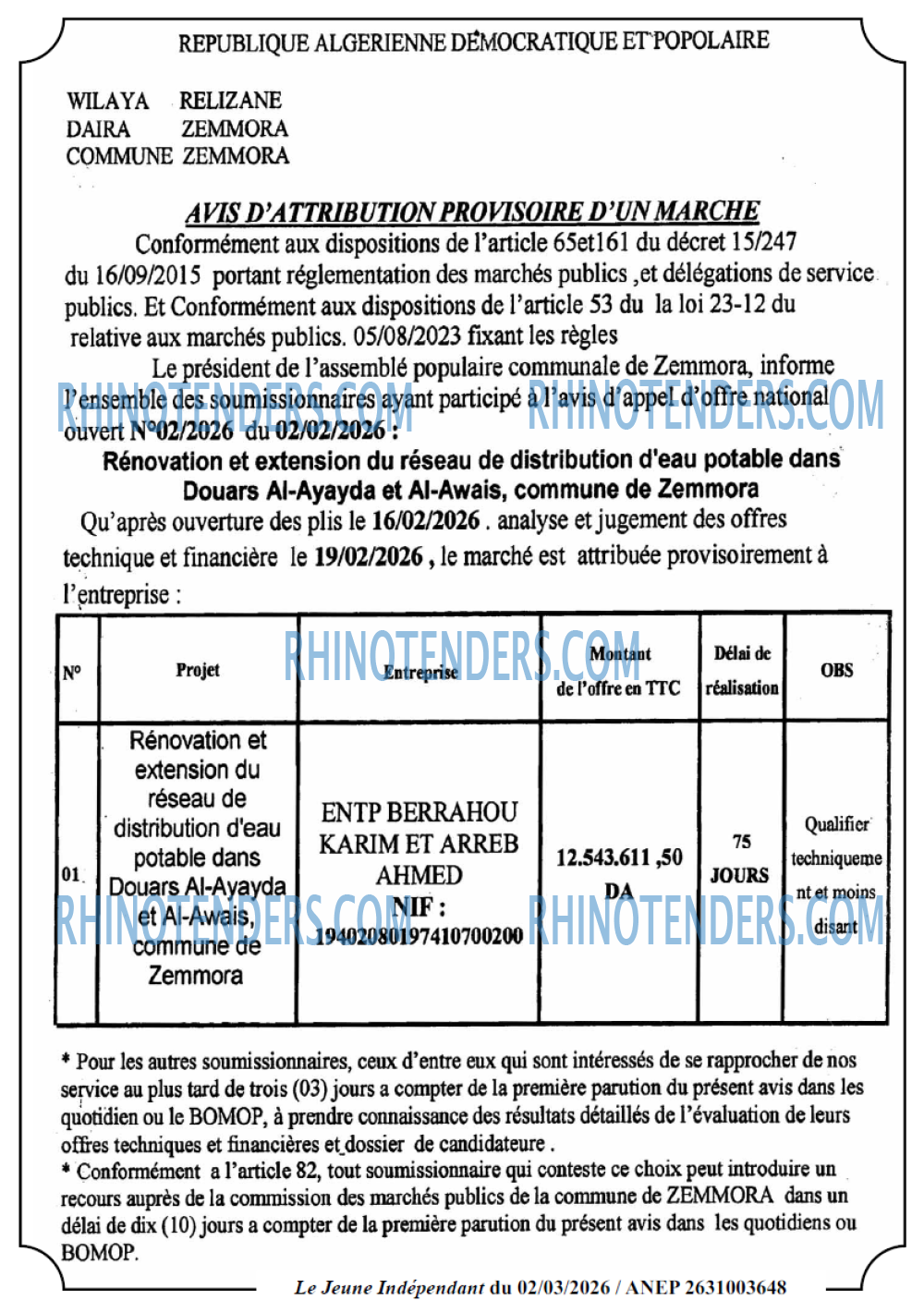 Jeune Independant