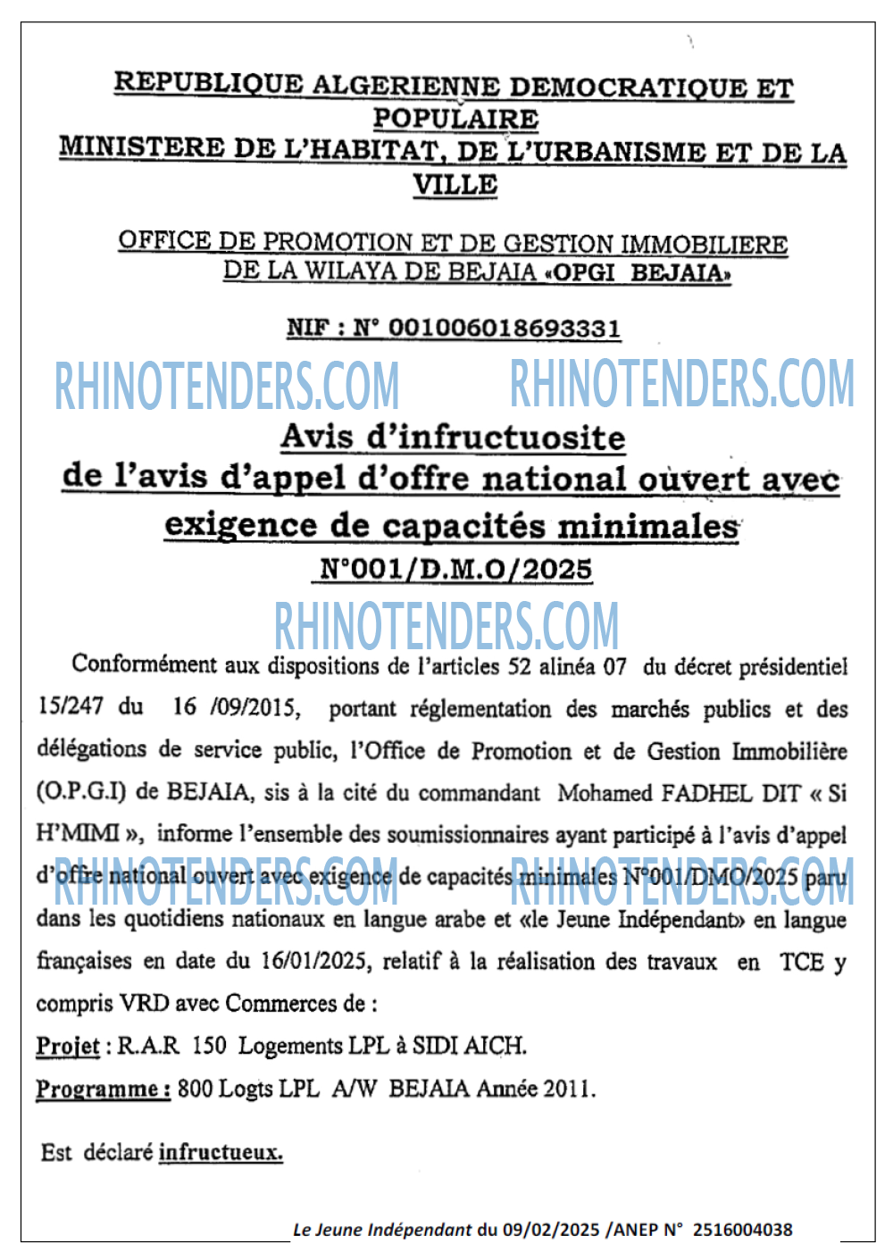 Le jeune indépendant