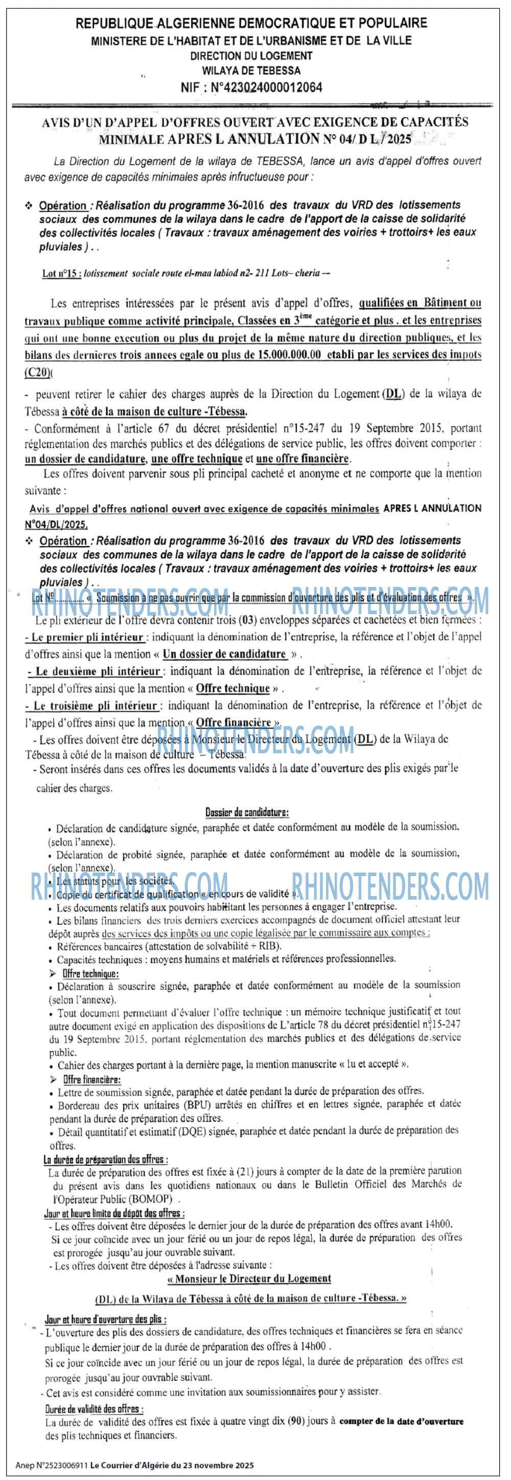 Le Courrier d'Algerie