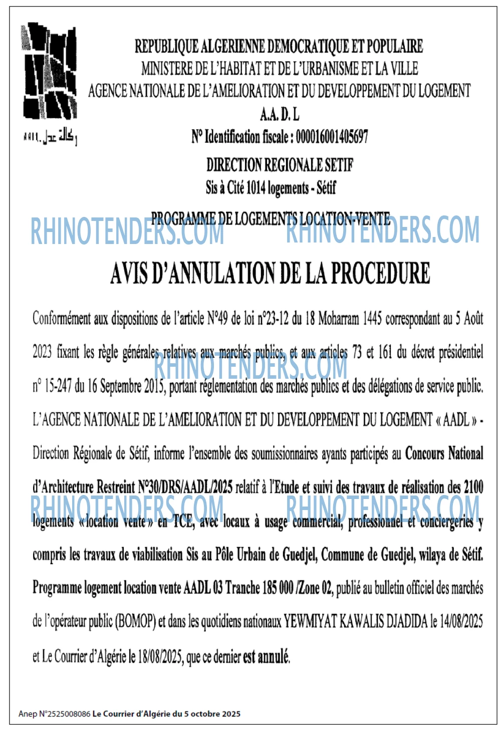 Le Courrier d'Algerie